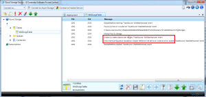 trace line in diagnostics table