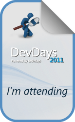 devdays 2011 attending DayDays 2011 I'm attending