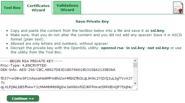 SavePrivateKey
