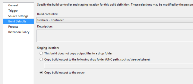 Change build controller
