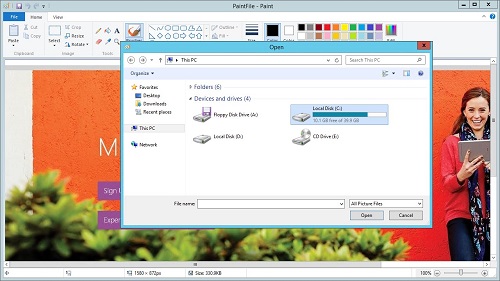 remoteapp windows paint open file dialog